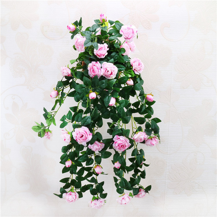 Dropshipping Simulation Flower Peony Vine Wall Orchid Hanging Basket Flower Living Room Balcoy Home Decoration Flower