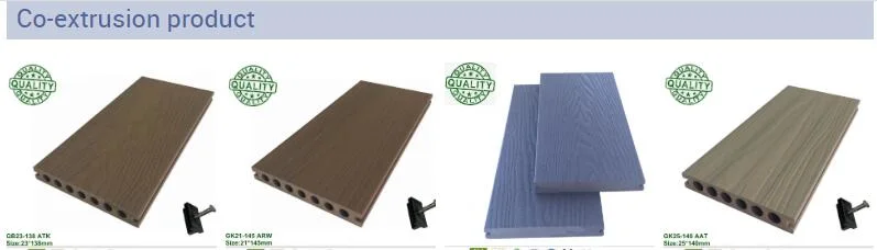Solid Co-Extruded Composite Decking WPC Floor Board for Outside