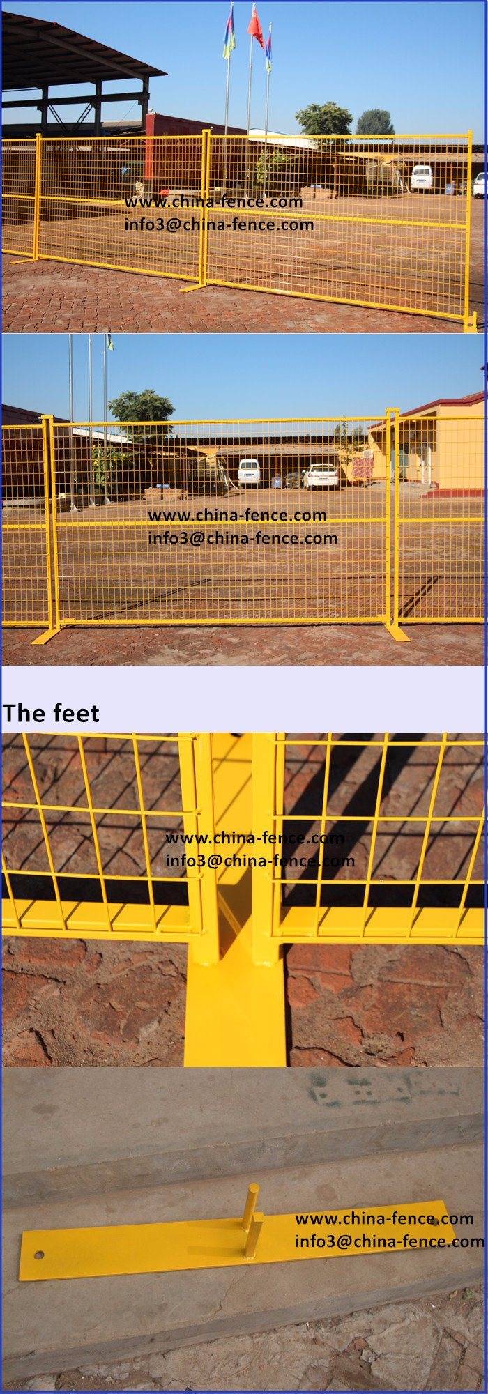 Canada Standard Powder Coated Welded Wire Mesh Temporary Fence Panels China