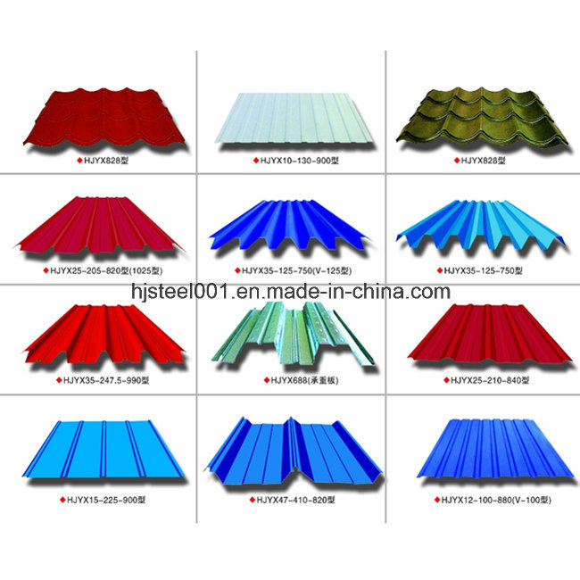 Roofing Tile Wall Panel Materials Corrugated Steel Sheets in Ral Color