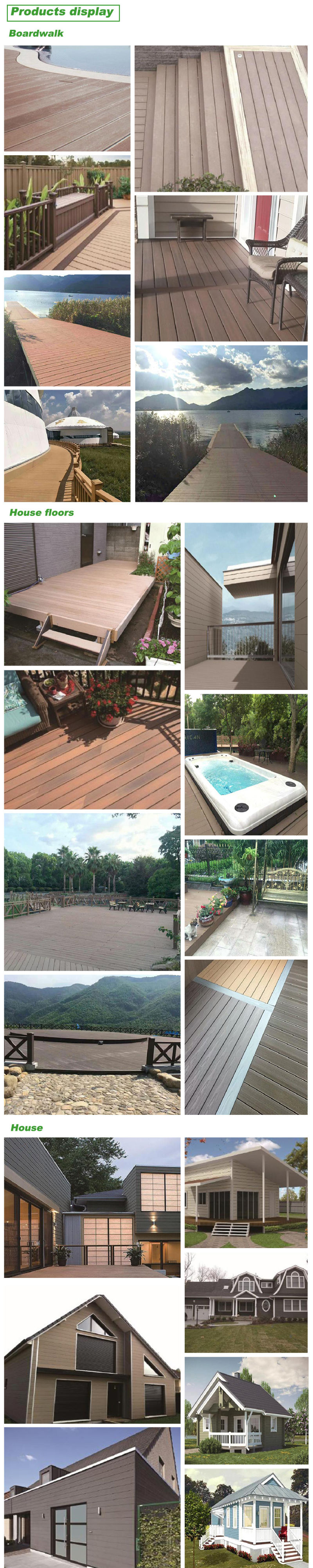 Wall Wood Plastic Composite Solid WPC Decking Floor Anti-Corrosion