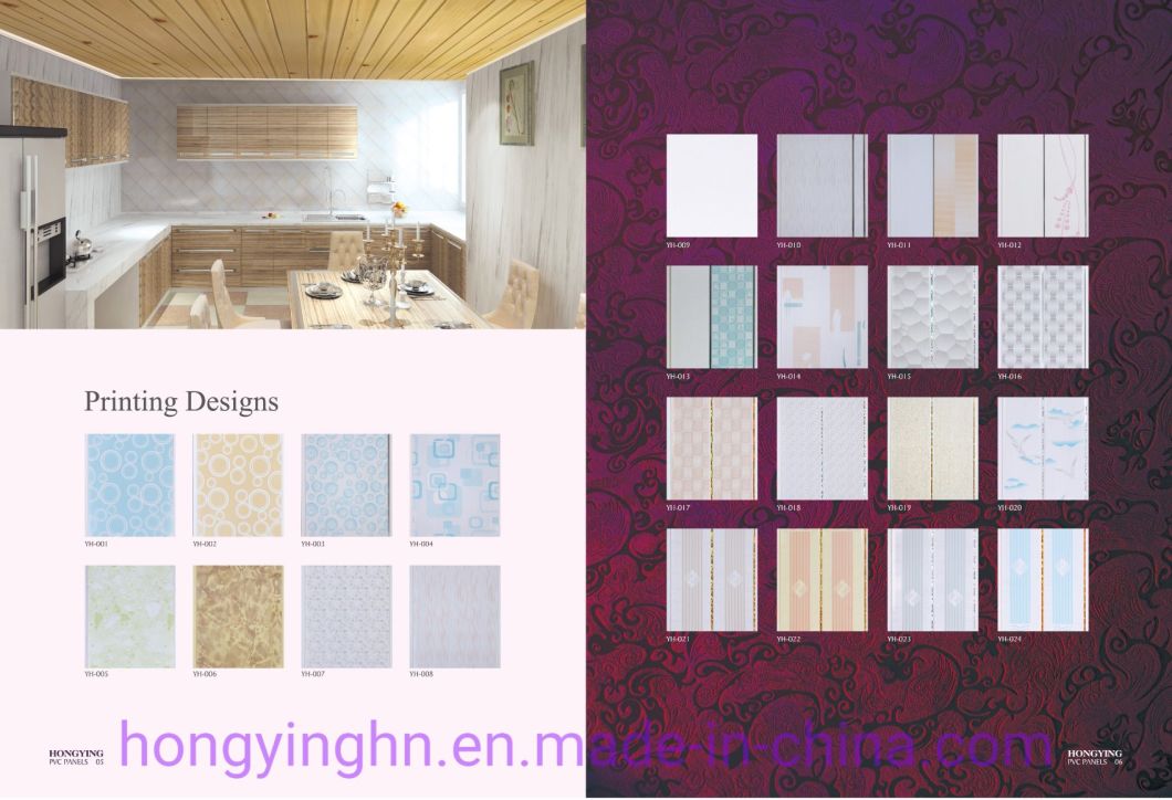 30cm Popular Interior Laminate Wood PVC Ceiling Panels