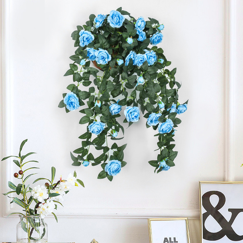 Dropshipping Simulation Flower Peony Vine Wall Orchid Hanging Basket Flower Living Room Balcoy Home Decoration Flower