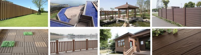 Deep Wood Grain WPC Water Resistant Hollow Outdoor Decking for Decorative Material
