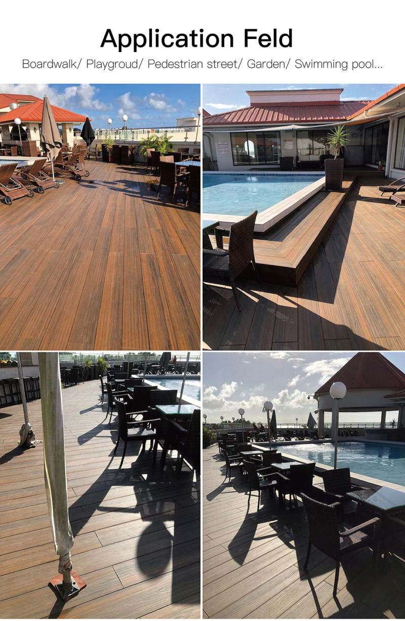 Swimming Pool Crackresistant Outdoor Portable Coextrusion WPC Decking Coextrusion