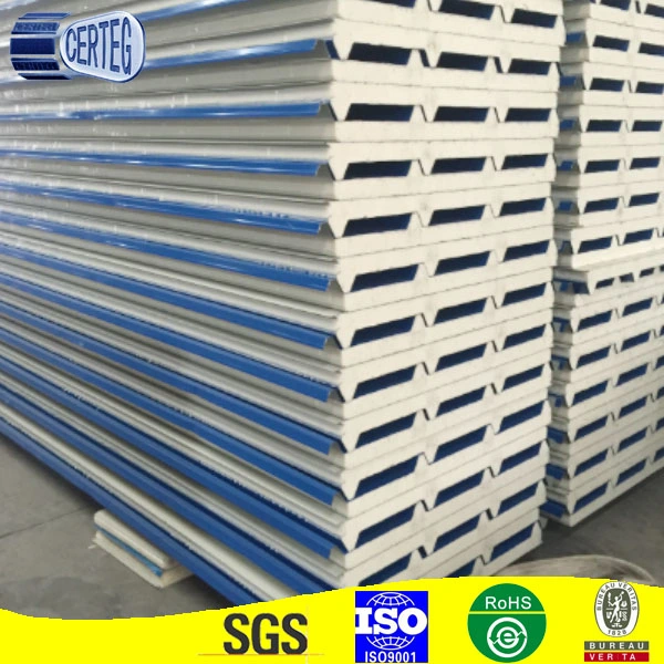 Construction material acoustic wall and roof material PU sandwich panel