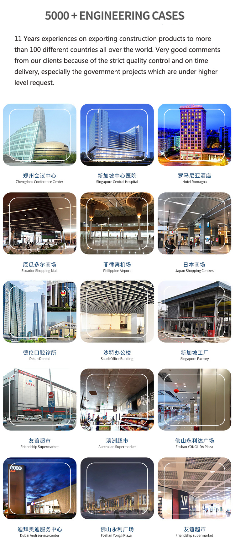 Linear Aluminum Outdoor Ceiling Panel Metal Strip Ceiling Panel