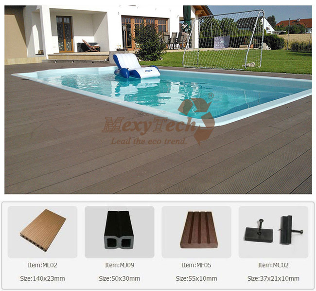 Top Sales Waterproofing and UV-Resistance WPC Decking for Swimming Pool