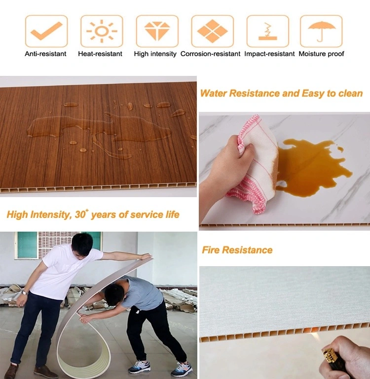 300mm Width Groove Lamination PVC Panel PVC Ceiling PVC Wall Panel Decoration Waterproof Panel