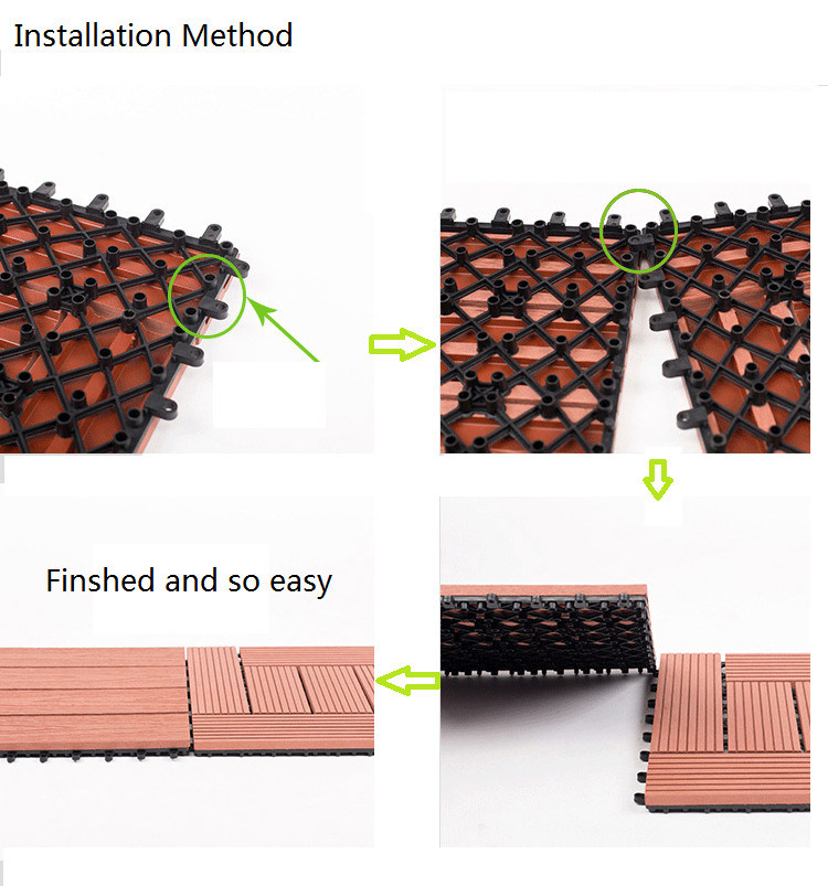 Easy Instllation WPC DIY Tiles/Cheap WPC Tiles/WPC Decking