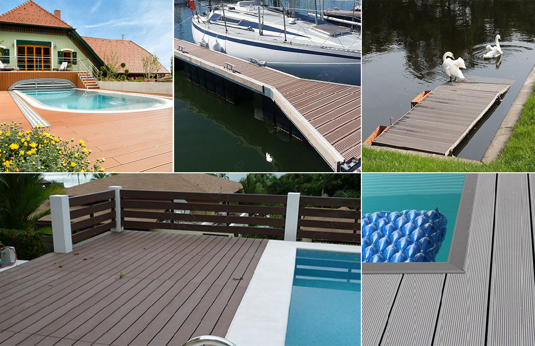 WPC DIY Decking WPC Flooring Recycled Plastic and Waste Wood Fiber Used Composite Decking
