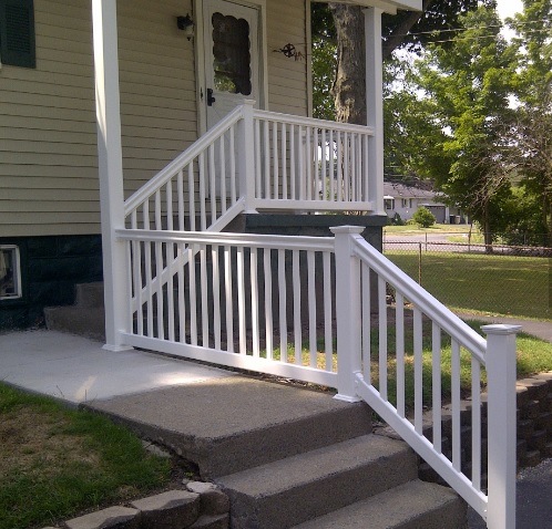 Garden Park Baluster WPC Handrail UV Resistant Outdoor Stair Railing