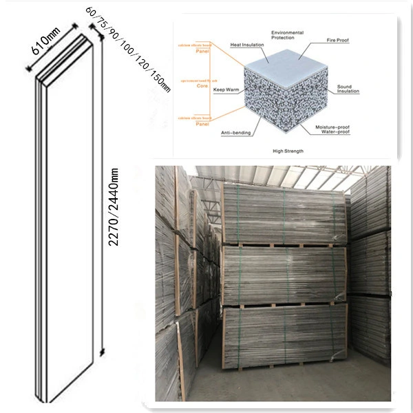 EPS Sandwich Cement Lightweight Internal Styrofoam Wall Panels for Interior Wall/Exterior Wall/Roof/Floor