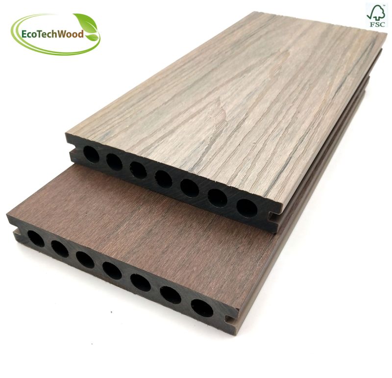 Newest Double Colors WPC Co-Extrusion Decking