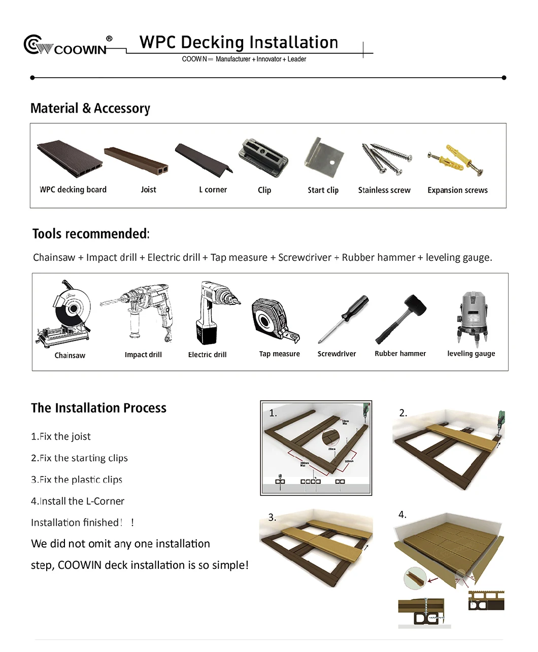 Tw-02c Wood Plastic Composite WPC Flooring, WPC Decking Floor, Outdoor Flooring WPC Decking
