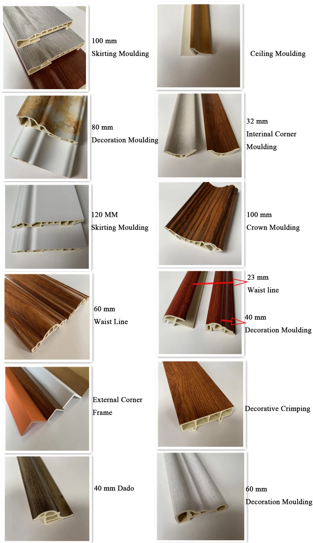 Buwei WPC Skirting/Wall Skirting WPC Interior Decoration Line