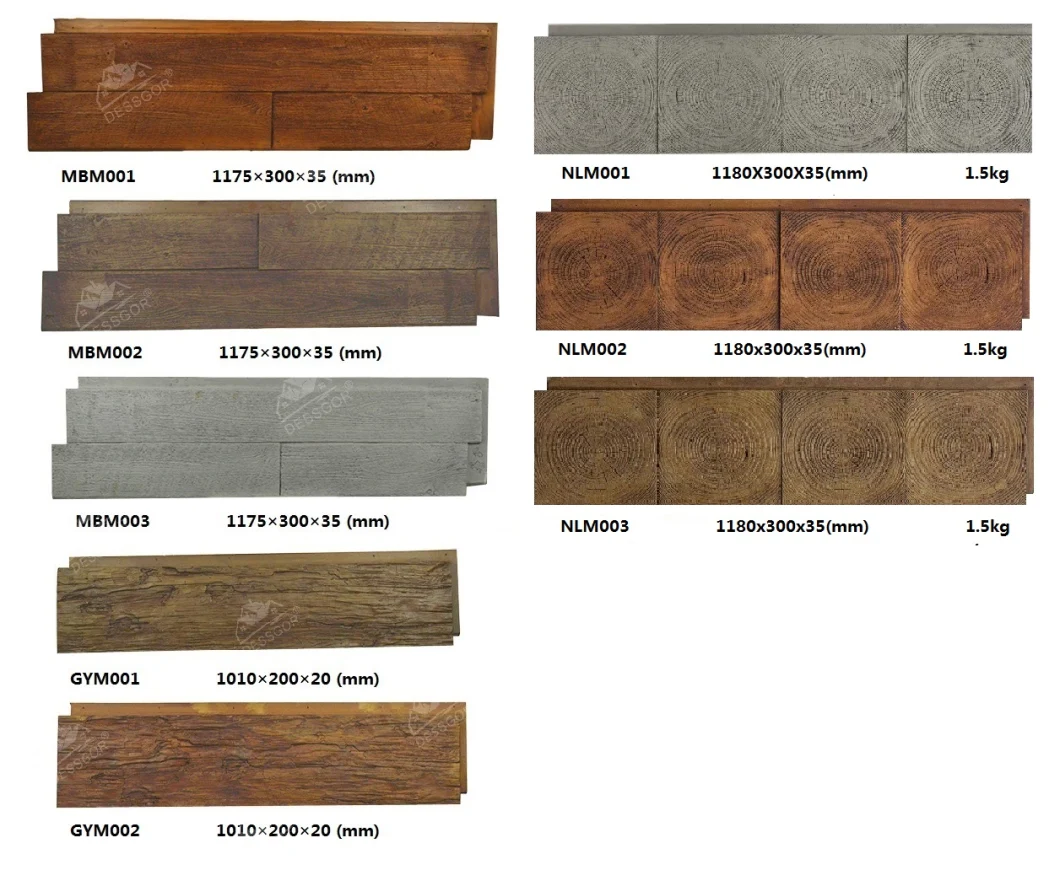 Polyurethane Tree Rings Faux Stone Wall Panels Wooden Grain Wall Panels