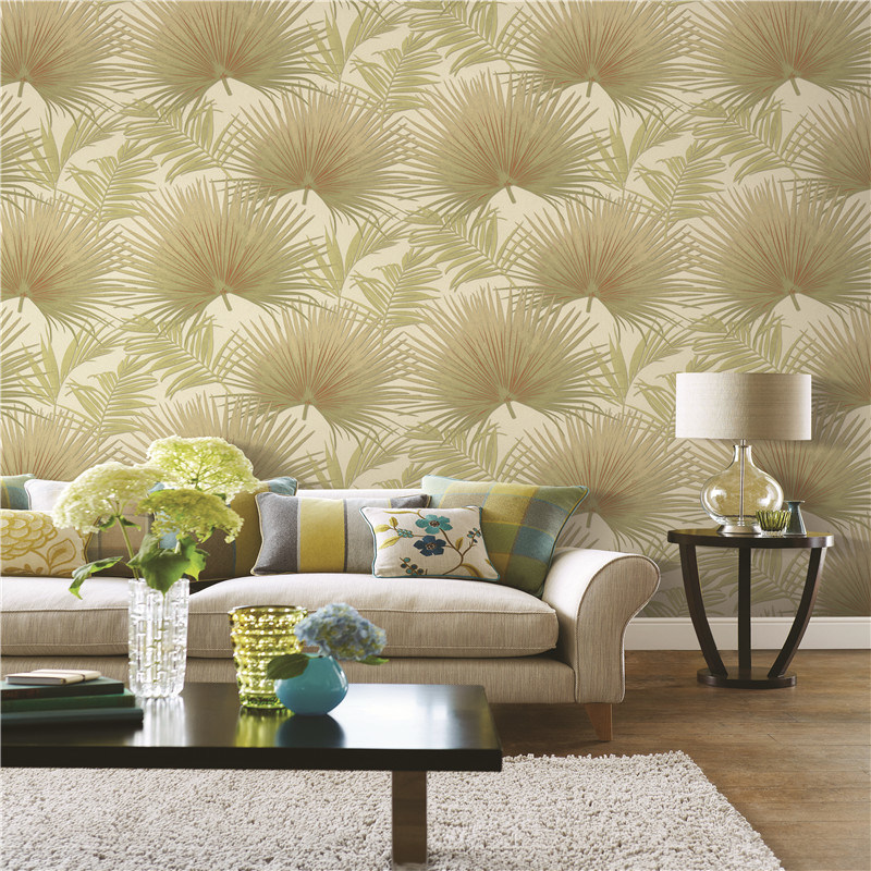 PVC wall paper, wall mural paper with bamboo and mountain, for office