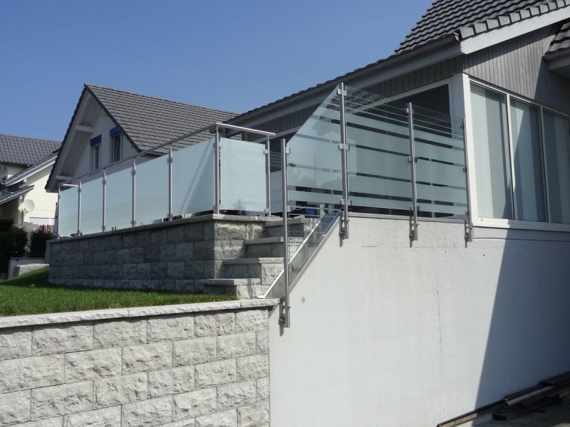 Glass Railing Balustrade System, Tempered Glass Stair Railing