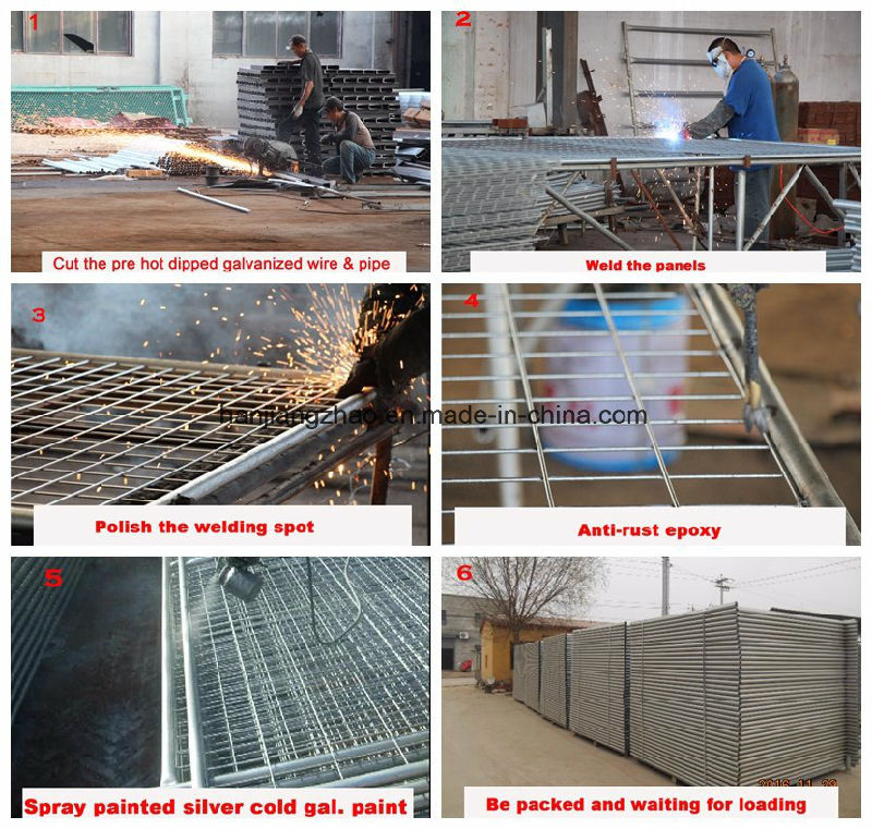 Australia and New Zealand Hot Dipped Galvanized Temporary Fencing Panels (XMM-TF12)