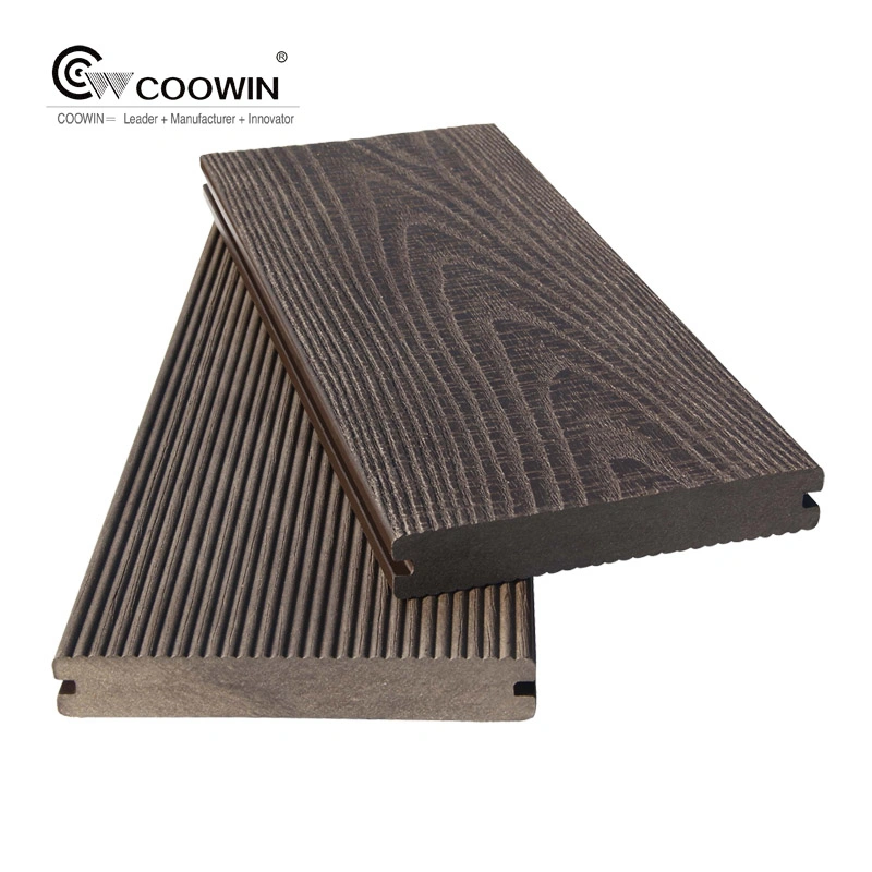 Solid Composite Plastic Wood WPC Batten Deck Tiles Pool Deck