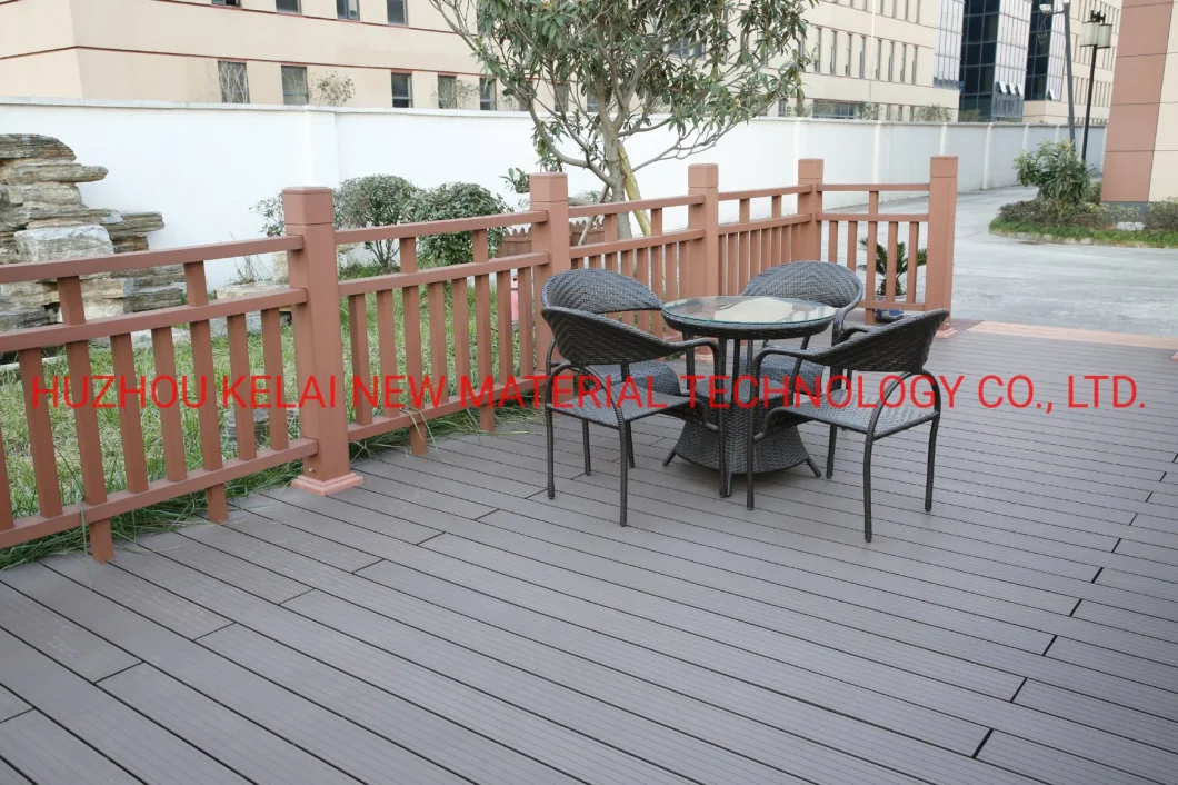 Wood Plastic Composite Decking Used Handrails Terrace Railing Designs Balcony WPC Guard Railing Waterproof
