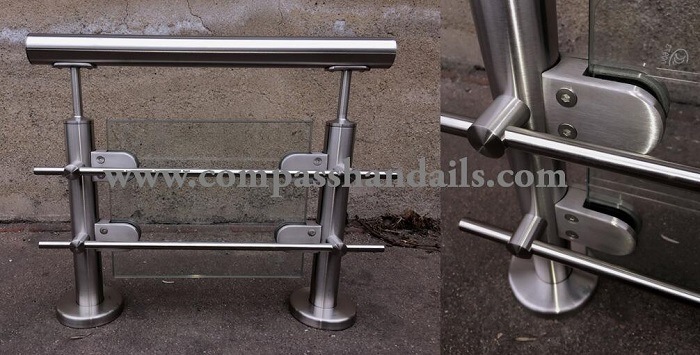 Indoor Custom Steel Handrail Aluminum Steel Railing Overall Stairs