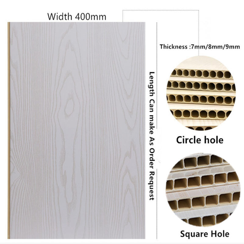 7/9mm Thickness Laminated PVC Board Wall Decoration Panel Covering