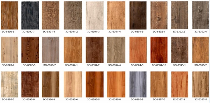 Indoor Wood Grain Click Laminate Flooring Planks WPC Flooring