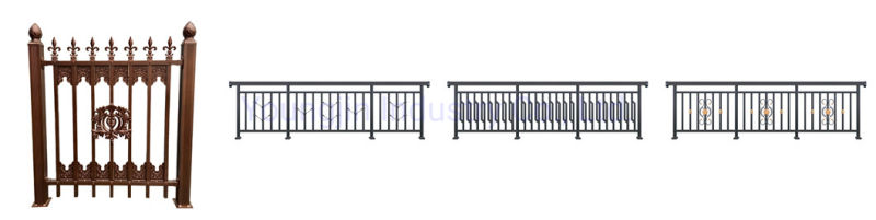 Wrought Aluminium Alloy Balcony Fence Decorative Balcony Guardrail