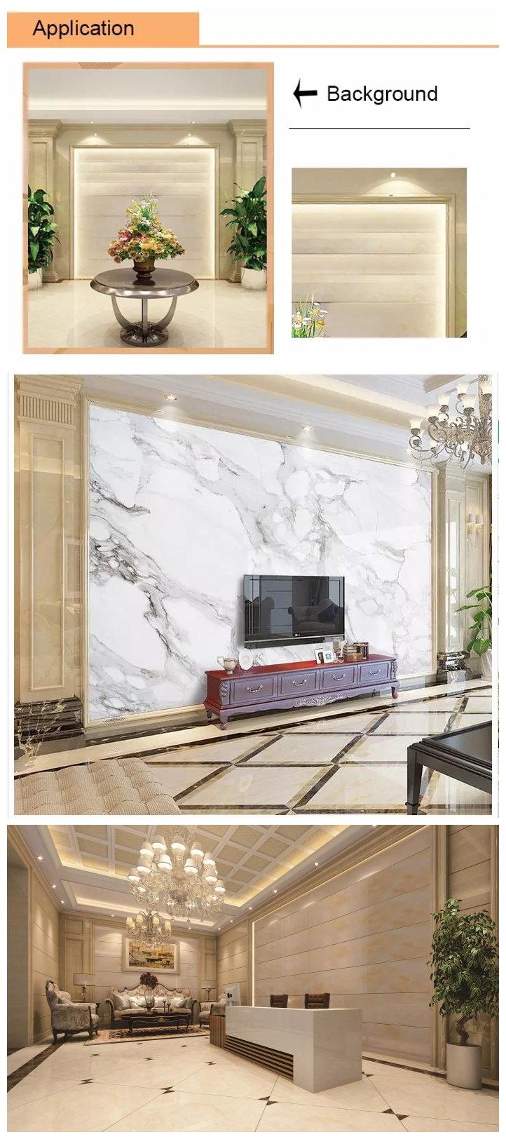 Marble UV Coating PVC Panel for Wall and Ceiling