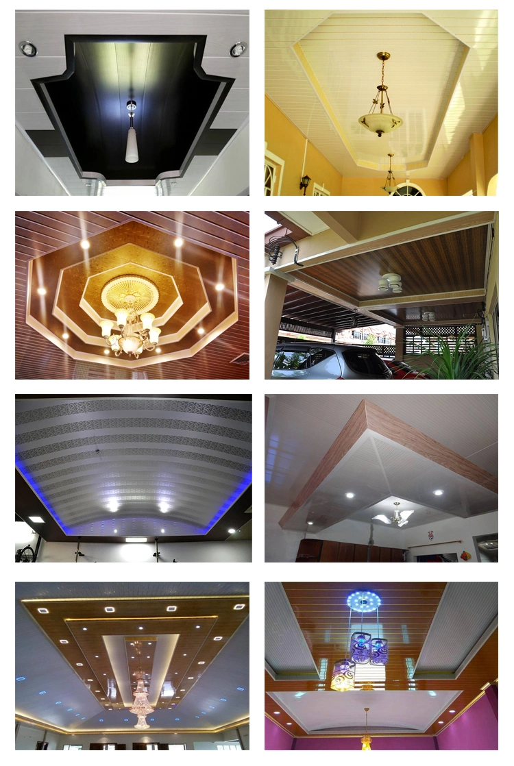 Wood Wall Indoor Plastic Paneling Interior Decorative Grain Look PVC Ceiling Panel