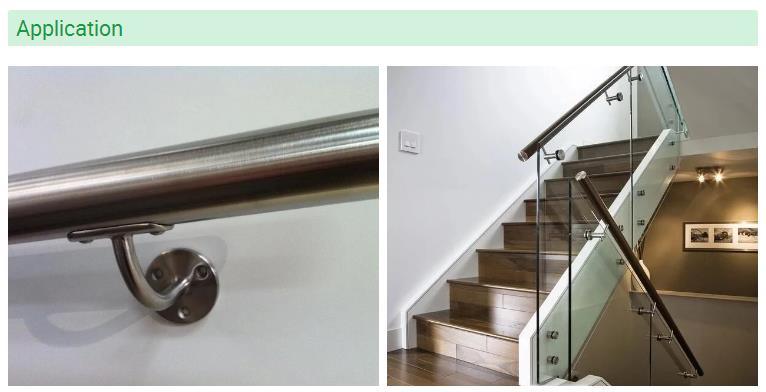 Balustrades Handrails Fittings Stainless Steel Glass Mounting Brackets Handrail Support