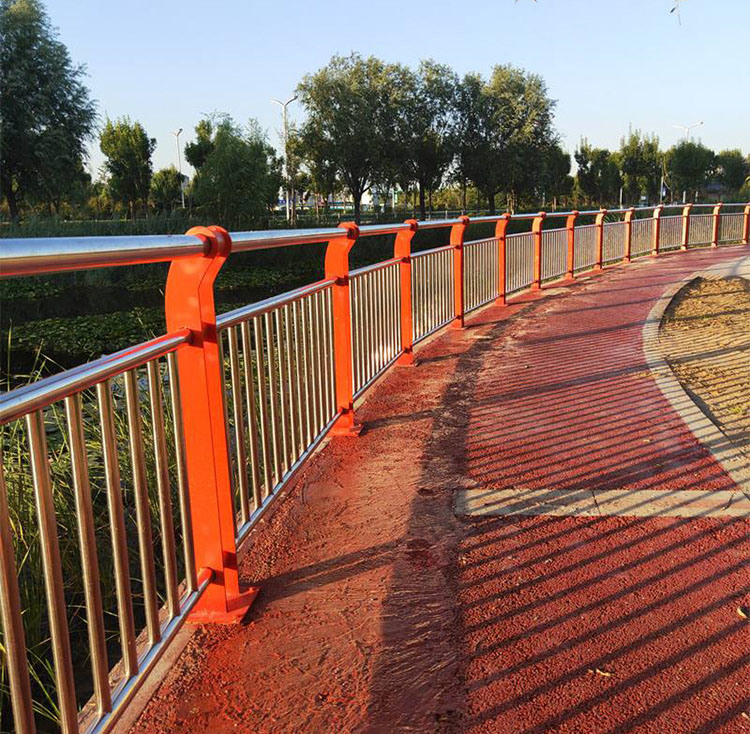 Customized Road Balustrade Handrail Security Guardrail Bridge Fence Railing