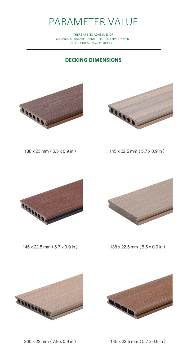WPC Decking Board WPC Outdoor Deck Flooring WPC Composite Board