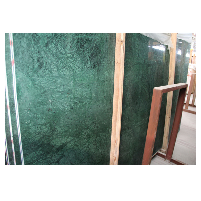 Verde Green Marble Slab Tile Stone Floor Wall Custom Stair Prefab Countertop Vanity Top Cut to Size Tiles Slabs Green Marble