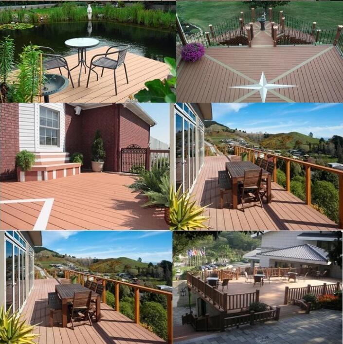 Wood Plastic Composite Waterproof Flooring Board Waterproof Terrace Wood 150X25mm WPC Decking