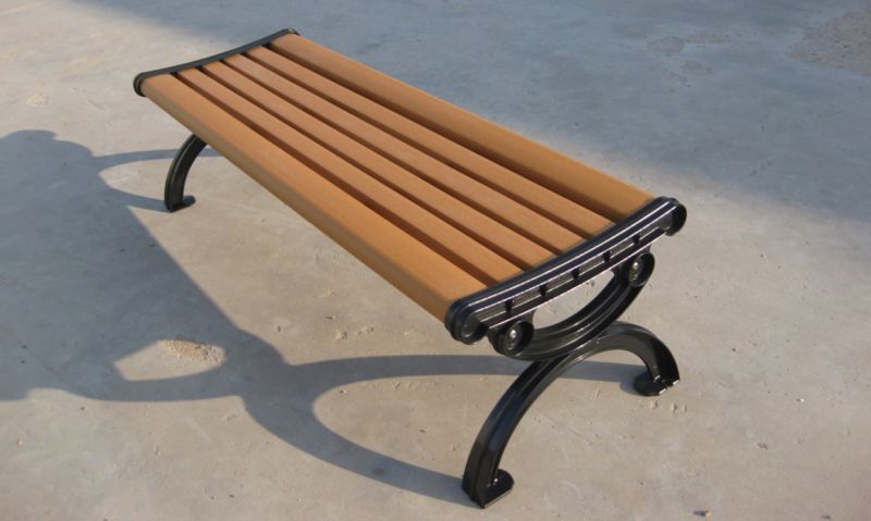 WPC Garden Bench Chair with Handrails Outdoor Furniture