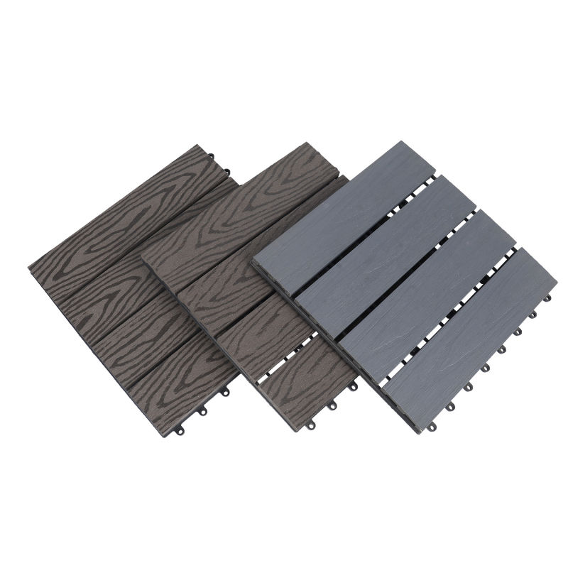 Weather Resistant 30*30cm WPC Deck Tile, Wood Composite Deck Tile, WPC Tile