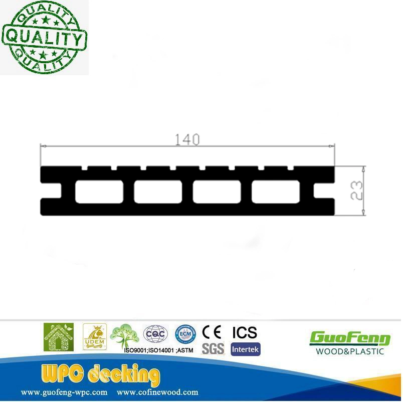 Decorative Wholesale Green Interlock Hollow WPC Composite Decking Boards/Flooring
