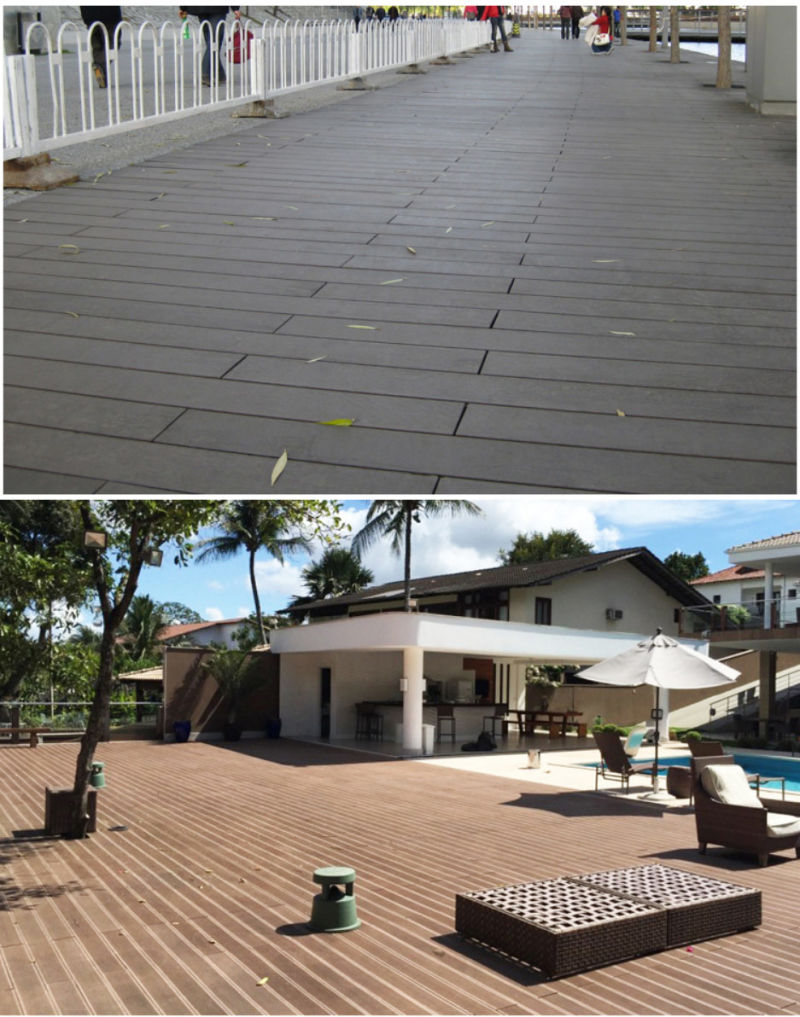 Composite Decking Eco-Friendly Grooved Decking WPC, Waterproof Price WPC Flooring