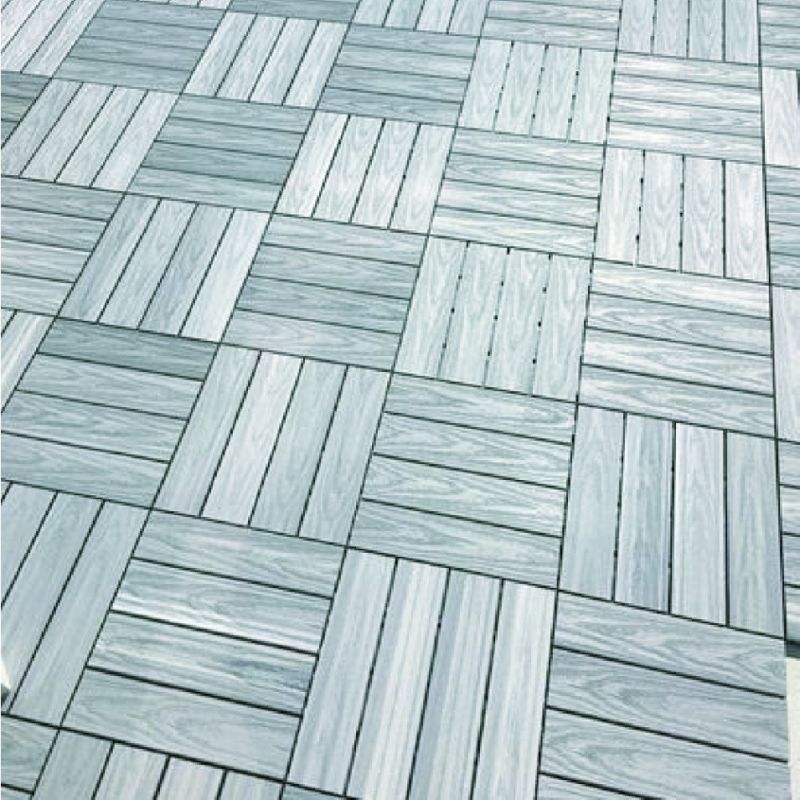 Waterproof Plastic Wood Flooring Tile Outdoor Interlocking WPC Decking Tile