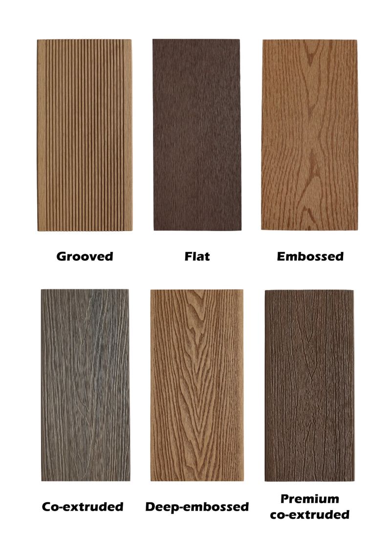 Wood Look Deep Embossed Easy Installation DIY WPC Decking Tiles