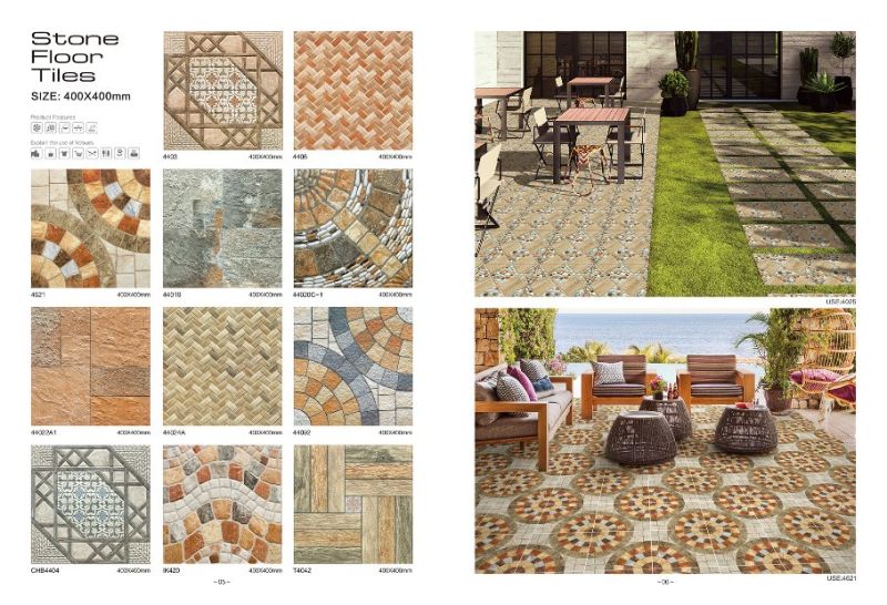 Waterproof Dark Color Cement Tile Outdoor Floor Tile for Construction