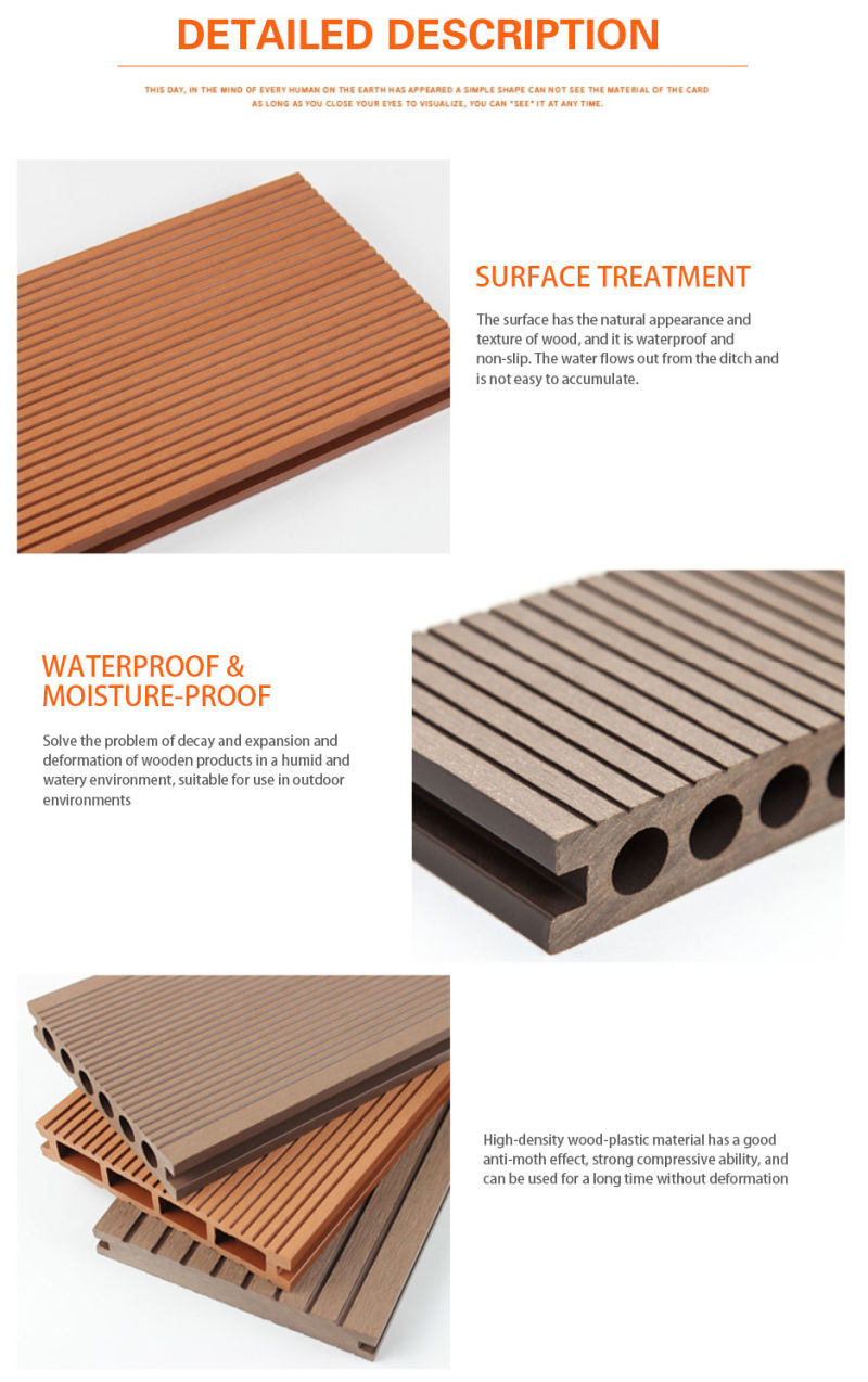 Outdoor WPC Composite Flooring Good Price Waterproof WPC Decking