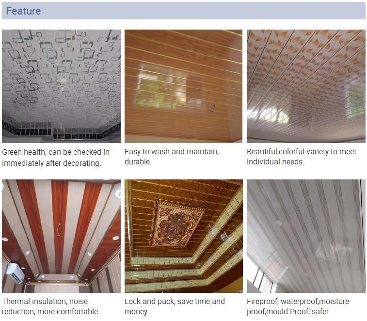 Cielo Raso PVC Techos Tablilla PVC Wall Panel Ceiling in Colombia