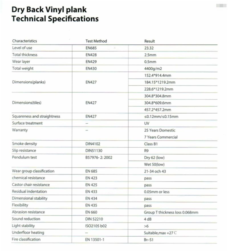 Thermal Insulation PVC Vinyl Spc WPC Plastic Vinyl Flooring