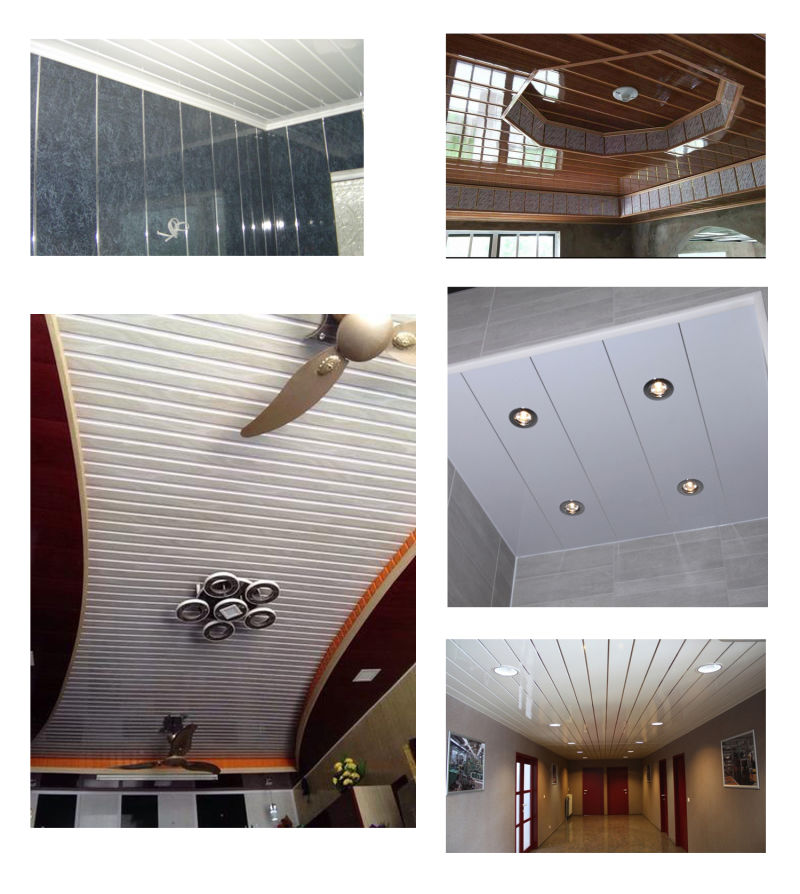 7/8/9mm Thickness PVC Ceiling Cielo Falso Laminated Wall Panel