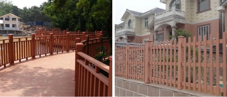 Buwei WPC Products Balustrade Balcony Fence/Plastic Balustrades Handrail/Outdoor Balcony Railing