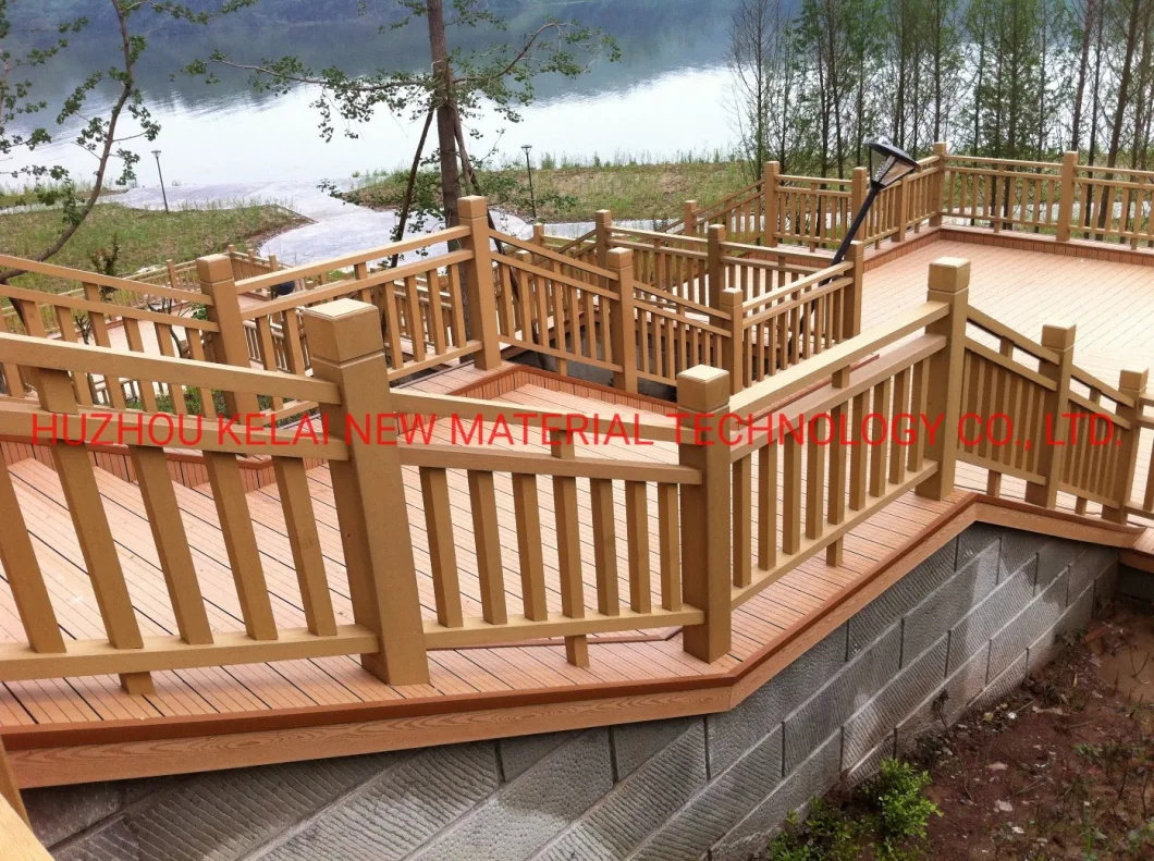 Terrace Railing Designs Outdoor Fence Roof Deck Railing WPC Panel WPC Post for Fence